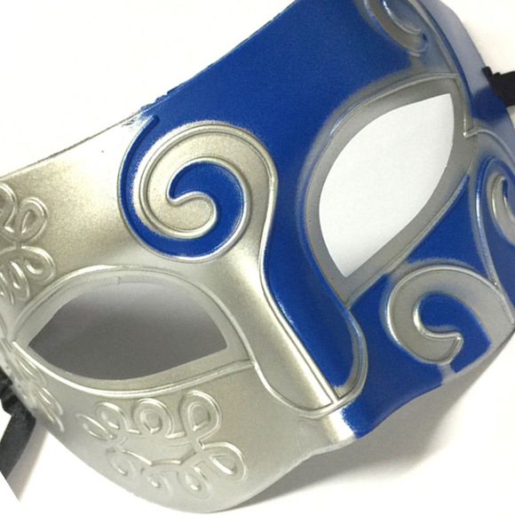 Nouveau Jazz Roman Gladiator Party Masque Mascarade Visage Demi Visage Mâle Femelle Carnaval Pâques - Bleu 