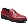 Chaussures plates en cuir à fond plat - Rouge 44