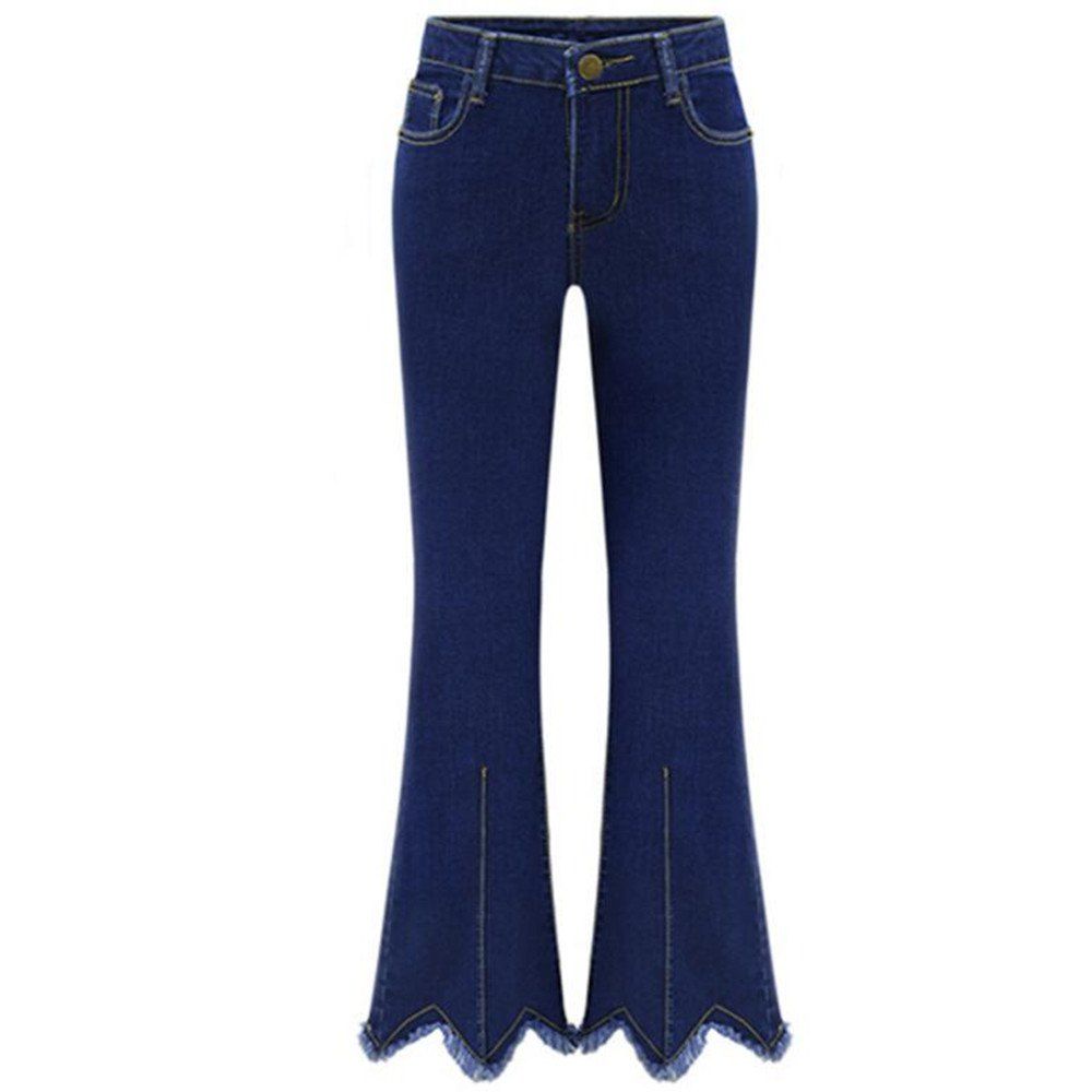 [17% OFF] 2021 Plus Size Women Elastic Jeans In CERULEAN | DressLily