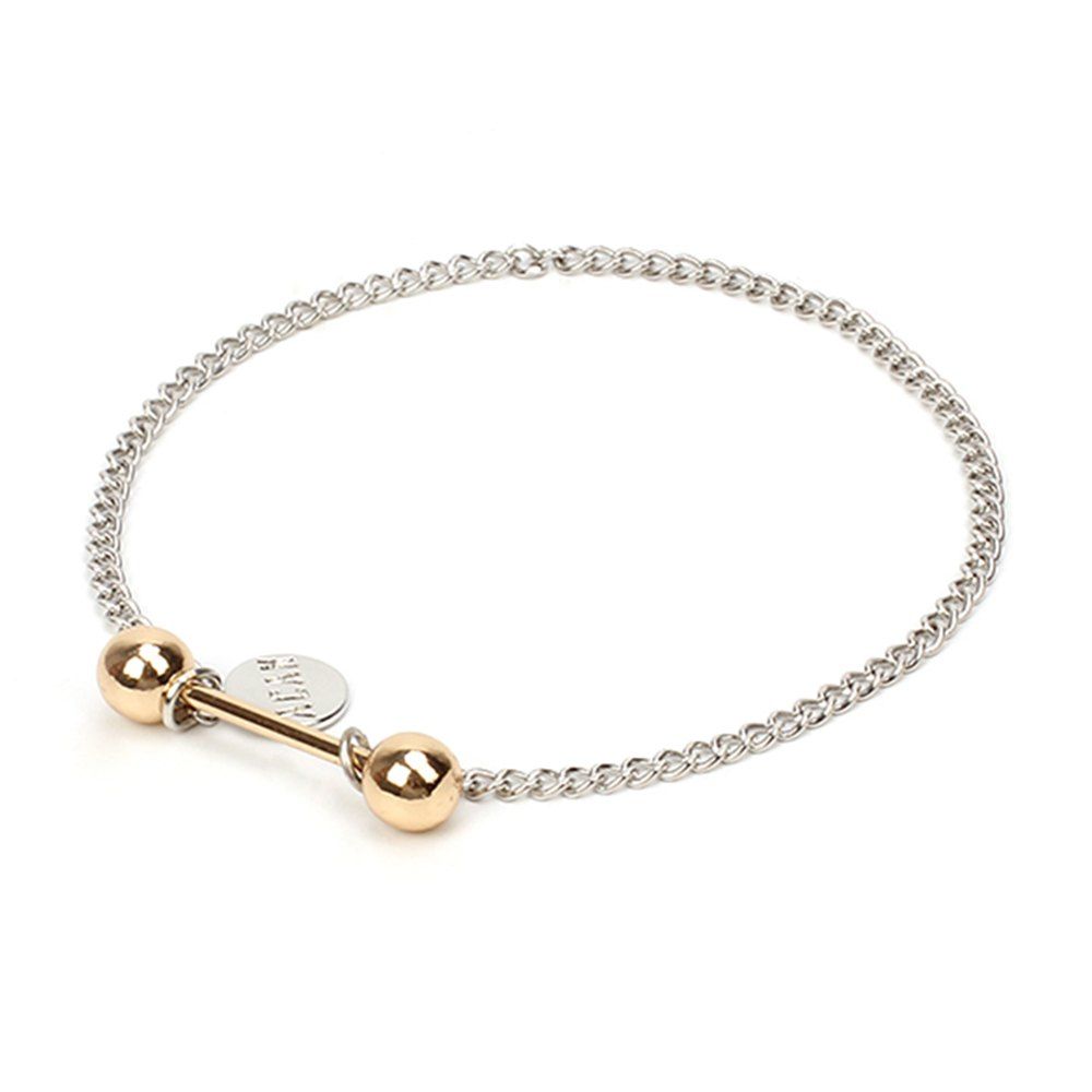

2018 Simple Wild Dumbbell Chain Anklets Fashion Bohemian Beach Accessories, Silver