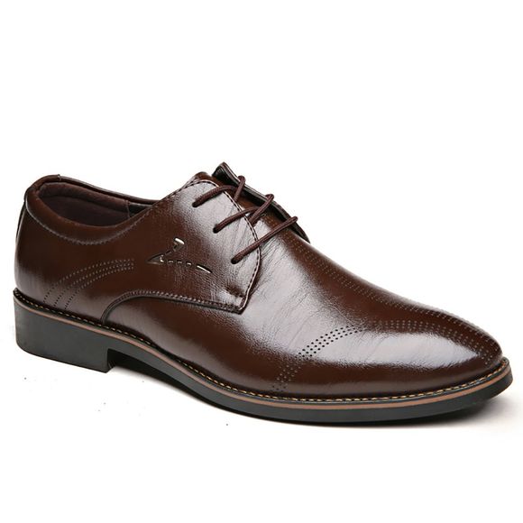 Chaussures occasionnels d'affaires chaussures en cuir - Brun 43