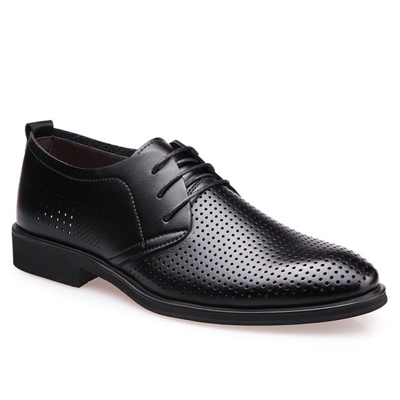 Chaussures en cuir d'affaires évidées - Noir 42