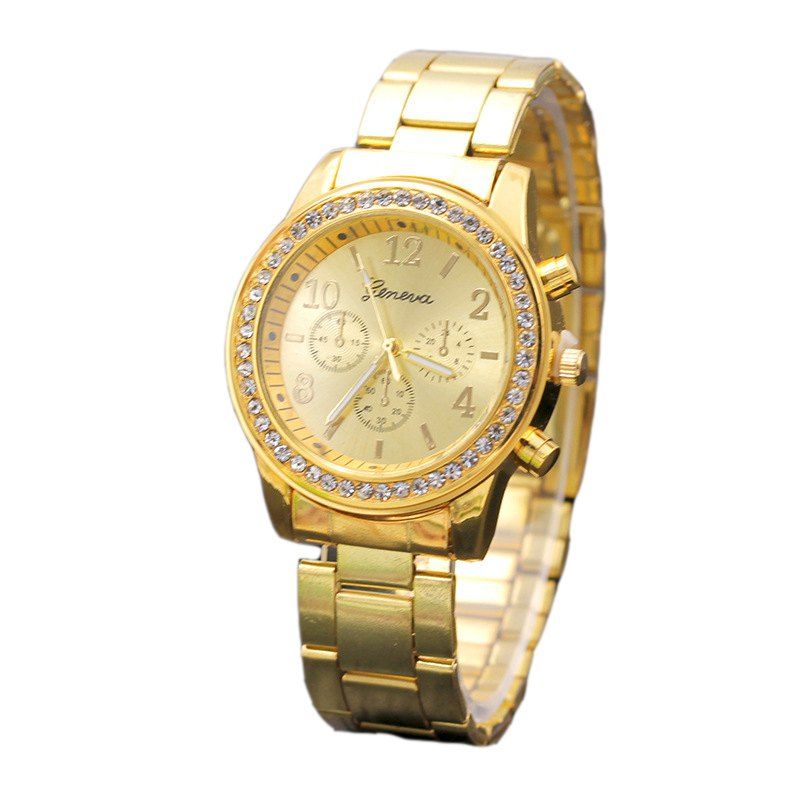 

New Leisure Geneva Diamond Women Watch, Gold