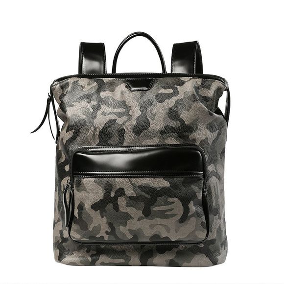Mode Camouflage Sac à bandoulière Étudiants Voyage Big Backpack Contraste Couleur Sac à dos Knapsack - Camouflage 