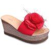 Cool fleurs pantoufles de mode - Rouge 37