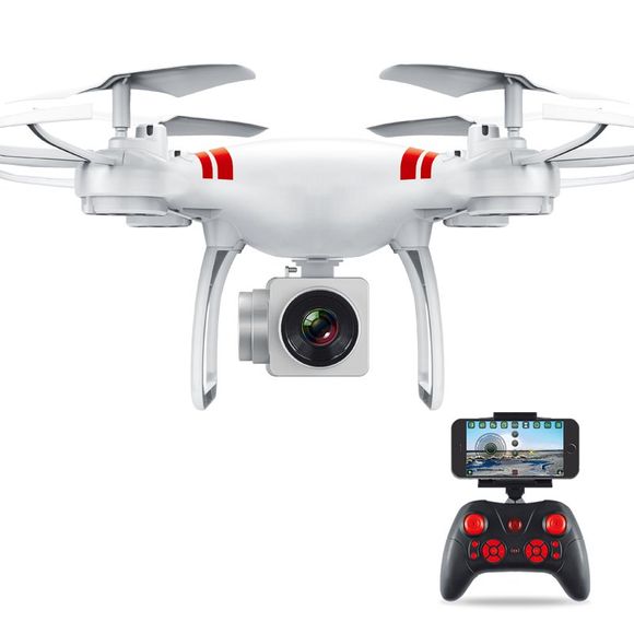 Drone Quadcopter de RC de Parrokmon 2.4GHz avec le mode sans tête / un retour principal - Blanc 