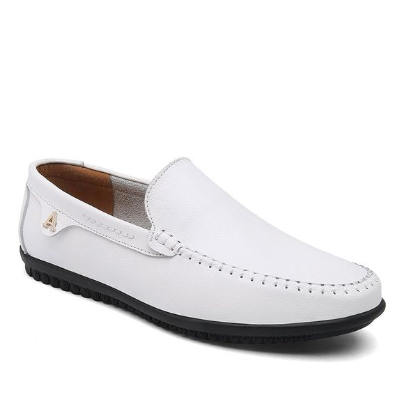 Hommes Casual Business Pois Chaussures Mocassins Mode En Plein Air Printemps Sport Sneakers Respirant - Blanc 39