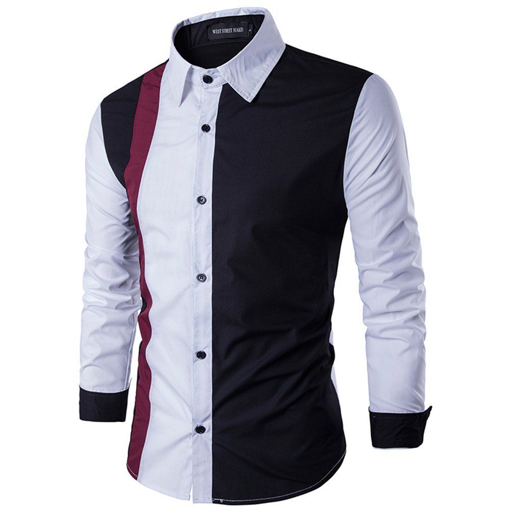 

New Men's Business Casual Long-Sleeved Shirt, Black