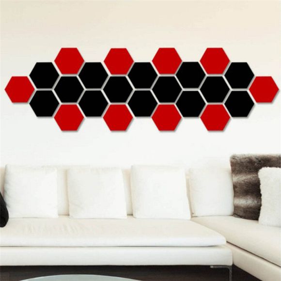 Six Edge Home Furnishings Le Salon Miroir Stickers Muraux - Noir et Rouge 