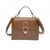 Épaule portative pailletée Sac messager sauvage Petit paquet carré - Brun 