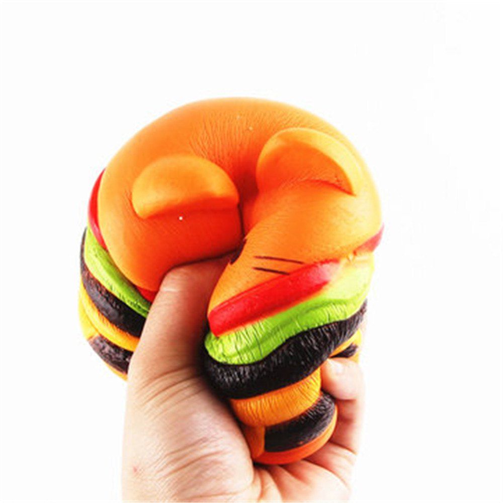 2018 Jumbo Squishy Cat Burger Slow Rising Soft Animal Collection Gift Decor Toy Original ...