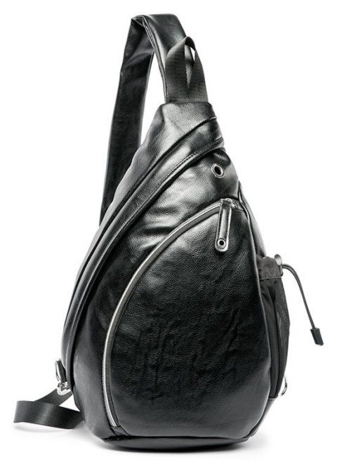[41% OFF] 2019 Soft Leather Big Sling Bag Fashion Zip Unbalance Backpack Small Crossbody Bag ...