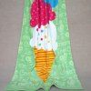 Serviette de plage d'impression de coton pour des enfants - Vert 