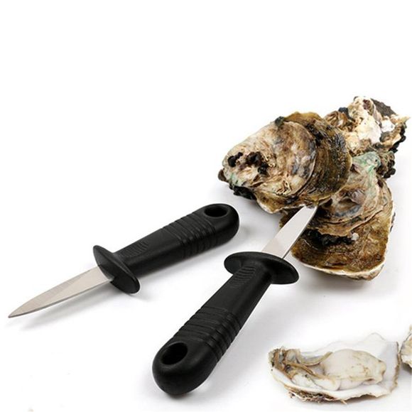 WS 0223 Multifonctionnel Fruits de mer Shell Tool Oyster couteau ouvert - Noir 
