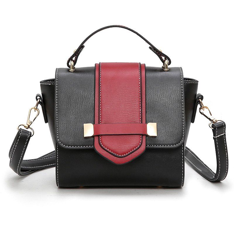 black remnant simple messenger bag