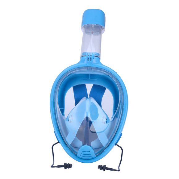 180 Degrés Large Vue Masque Complet Visage Anti-Fuite Anti-fuite Plongée Masque Plongée Masque Taille L / XL - Bleu 