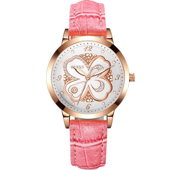 OLEVS 5188 7060 Montre à Quartz de Loisirs de Mode Imperméable - ROSE / BLANC 