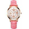 OLEVS 5188 7060 Montre à Quartz de Loisirs de Mode Imperméable - ROSE / BLANC 