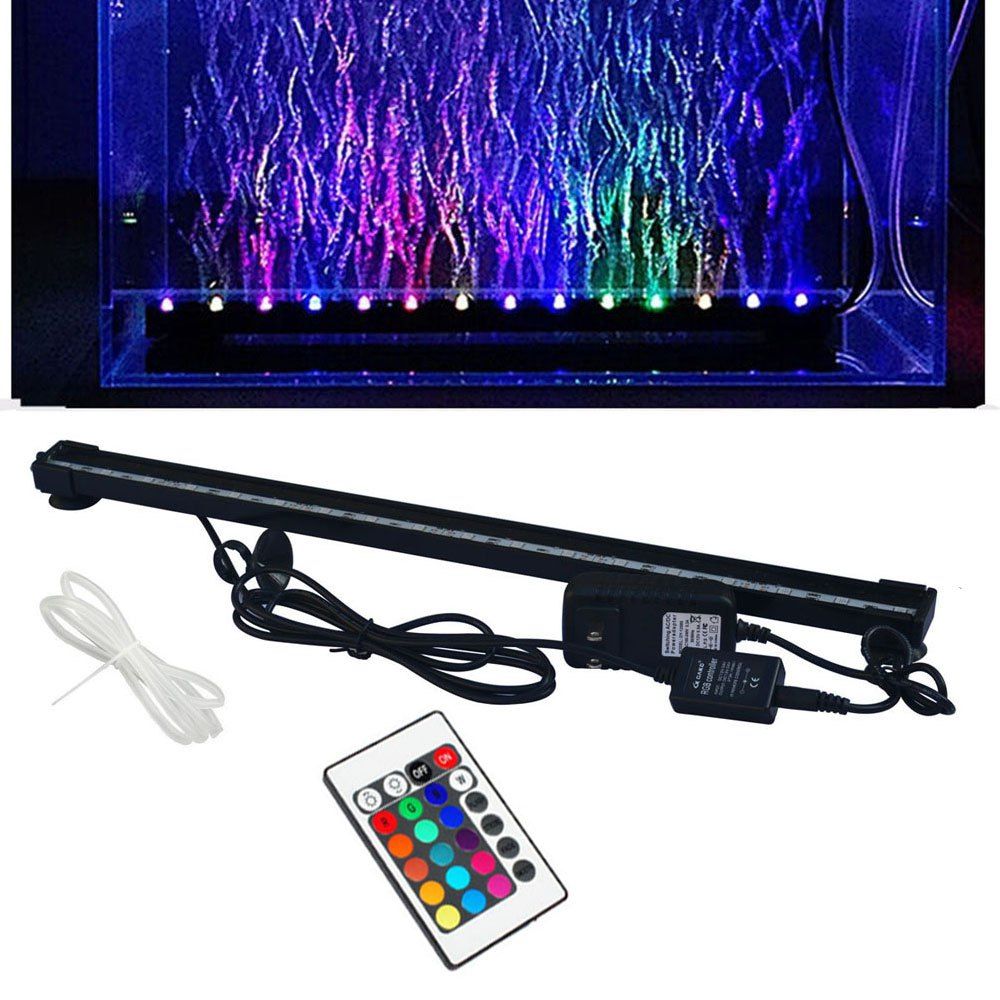 2018 Jiawen Led Aquarium Fish Tank Light Submersible Air Bubble Lamp Jiawen Led Aquarium Fish Tank Light Submersible Air Bubble Lamp Remote Control 47cm Ac100 240v