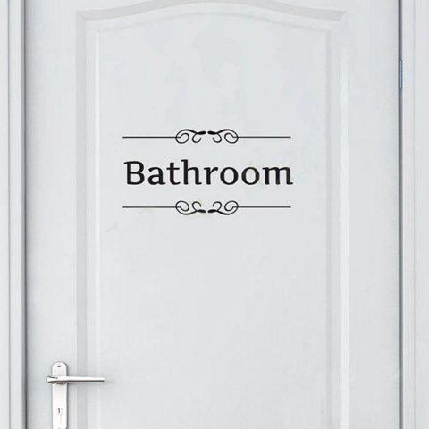 2019 vintage wall sticker bathroom decor toilet door vinyl decal