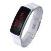 Montre-bracelet de silicone d'enfants de montre de Digital de la mode V5 LED - Blanc 
