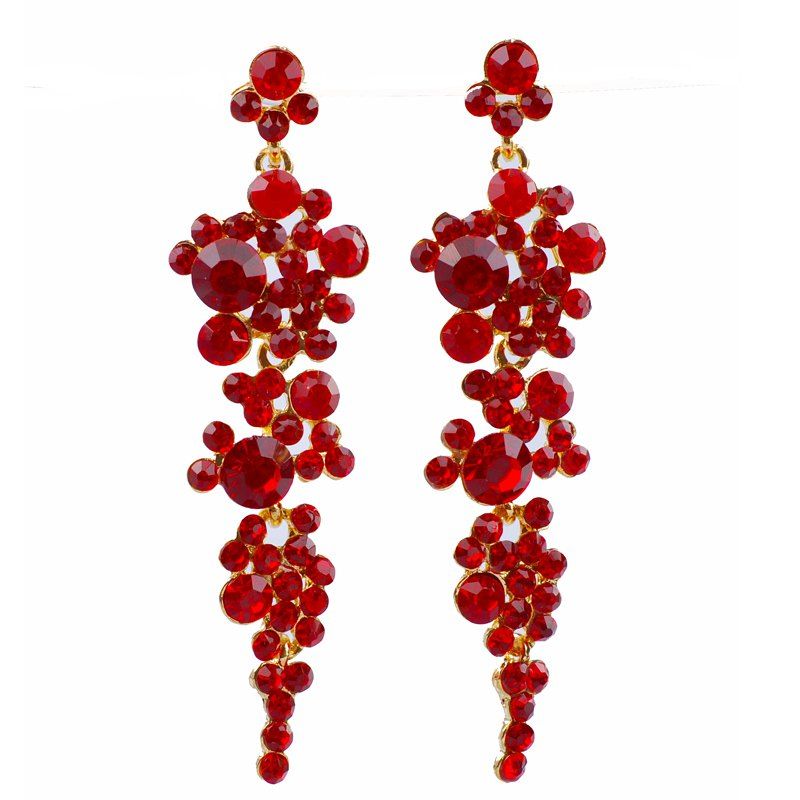 

Fashion Drop Earring Jewelry Style Red Wedding Beads Gift