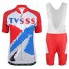 TVSSS Womens Cycling Set Rouge Cuissard MTB Shorts Cyclisme Jersey Sets - Blanc S