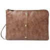 Crazy Horse en cuir d'affaires occasionnels sac à main prise coréenne Messenger Bag embrayage pour iPad - Moka 
