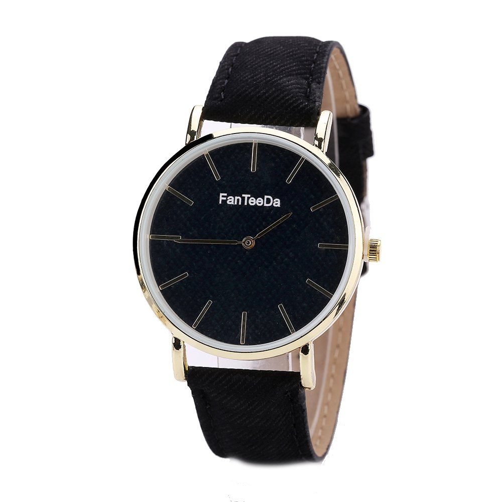 

Fanteeda FD086 Women Fashion Round Case Quartz Watch, Black