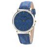 Fanteeda FD086 Montre à Quartz Étui Rond de Mode pour Femmes - Bleu 