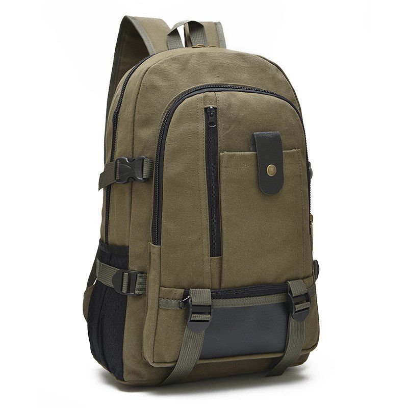 [17% OFF] 2019 New Men Outdoor Trendy Canvas Travel Backpack In ARMYGREEN | DressLily