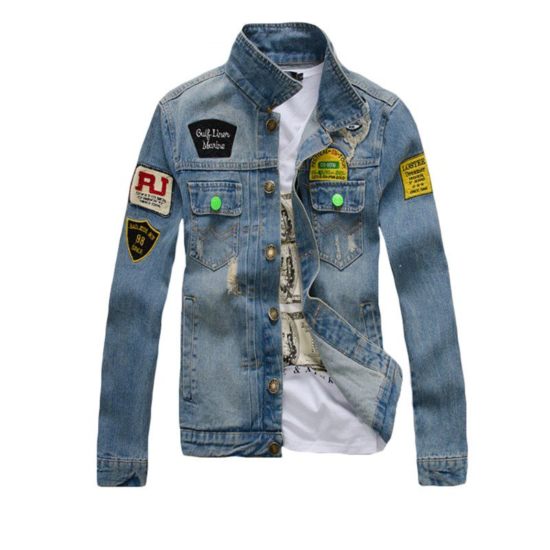 [41% OFF] 2021 Men's Denim Stylish Casual Washed Long Sleeve Jacket In ...