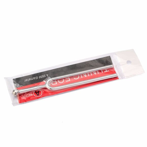 Accordeur d'instrument de guitare de violon diapason d'acier inoxydable de la tonalité 440Hz - Argent 