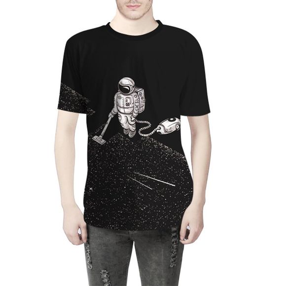 Spaceman Weeding T-shirt à manches courtes - Noir 3XL