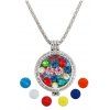 Bijoux Cadeau Lotus Perles Main Cristal Encart Double Photo Shim Fragrance Boîte Pandent Collier - Gel 