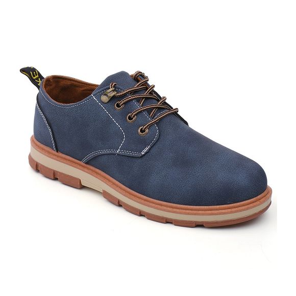 Hommes affaires occasionnels mode cuir travailleurs chaussures - Bleu 39