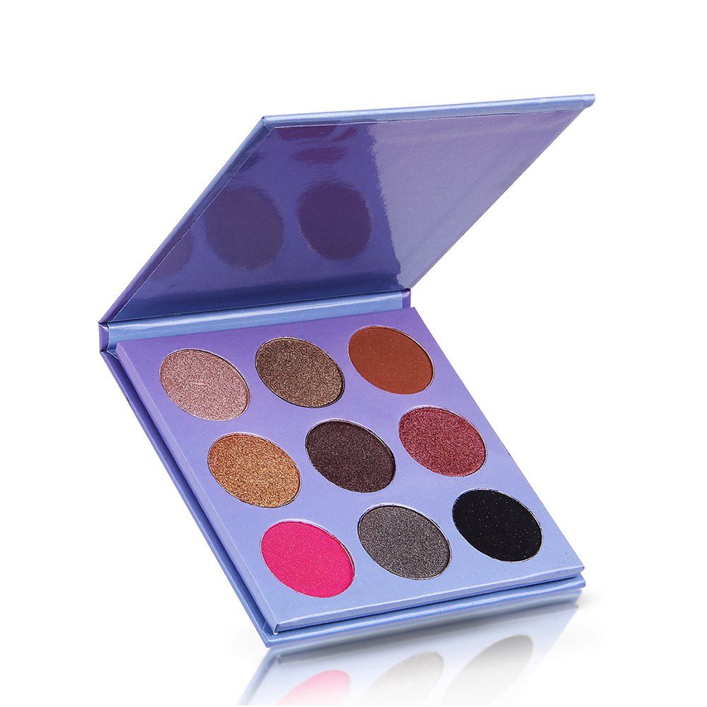 

9 Colors Glitter Purple Eyeshadow Dish, Colour