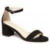 Femmes Summer Sandals épais talon couleur unie pompes pour les filles - Noir 40