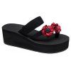 Femmes Wedge Sandales Mode Semelles épaisses Chaussures de plage - Noir 40