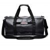Unisexe sac sac épaule messenger bag chiffon à main bagages d'embarquement sac de sac d'exercice - Noir 