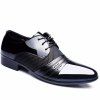 Homme formel pointu Lace Up Business Blucher Chaussures - Noir 43