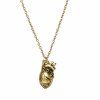 Punk Gothique Humain Anatomique Coeur Petit Pendentif Collier Hommes et Femmes Coeurs - d'or 