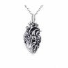 Punk Gothique Humain Anatomique Coeur Petit Pendentif Collier Hommes et Femmes Coeurs - Argent 