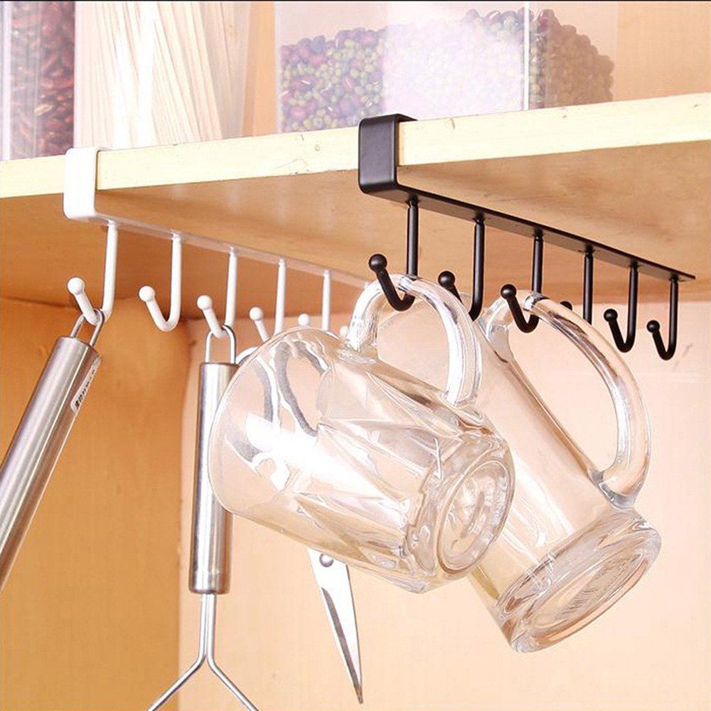 

Cupboard Wardrobe Holder Kitchen Storage Rack, Black