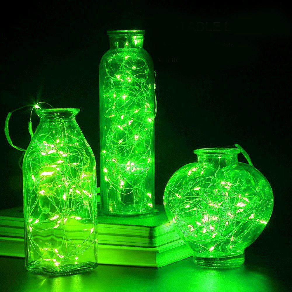 

BRELONG 10LED Copper Wire String Lights for Christmas Indoor Decorations 1pc, Green