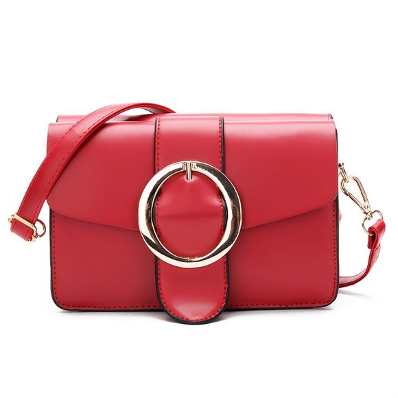 Petit sac à bandoulière personnalisé double épaule de la mode sauvage - Rouge 