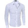 Chemise à manches longues à carreaux cachée - Blanc XL