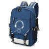 Sac de voyage rechargeable à la mode de sac à dos lumineux - Bleu 