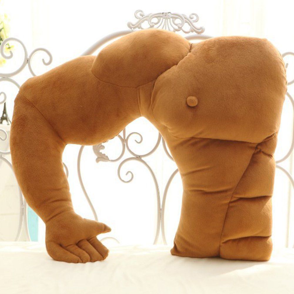 

Boyfriend Arm Modeling Plush Pillow, Tan