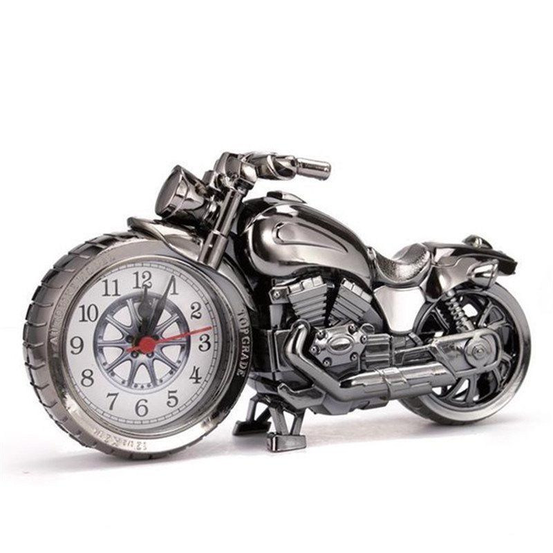 

BALDR Creative Motorcycle Motorbike Pattern Alarm Clock Desk Creative Home, Black